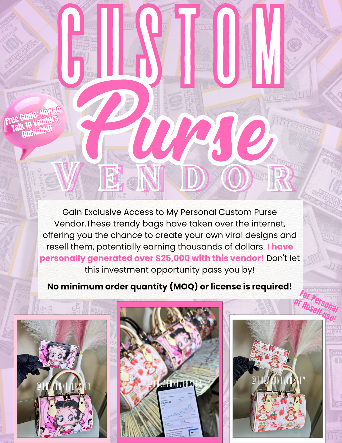 'Custom Handbag Vendor': Private Wholesale Supplier For Trendy Custom Purses