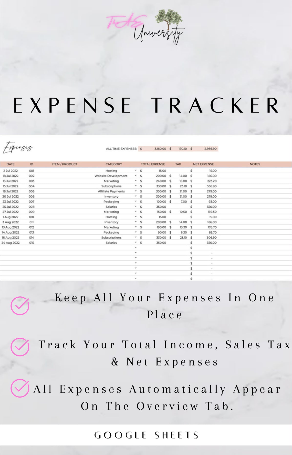 AE ‘Easy Bookkeeping Spreadsheet’